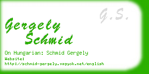 gergely schmid business card